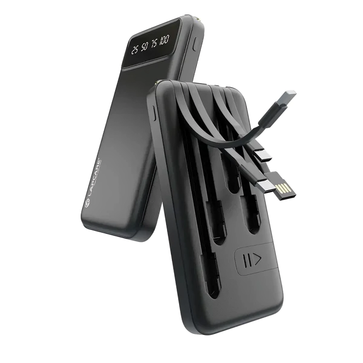 MULT Li-Polymer 10000Mah Power Bank with inbuilt Cables (LPB-006)