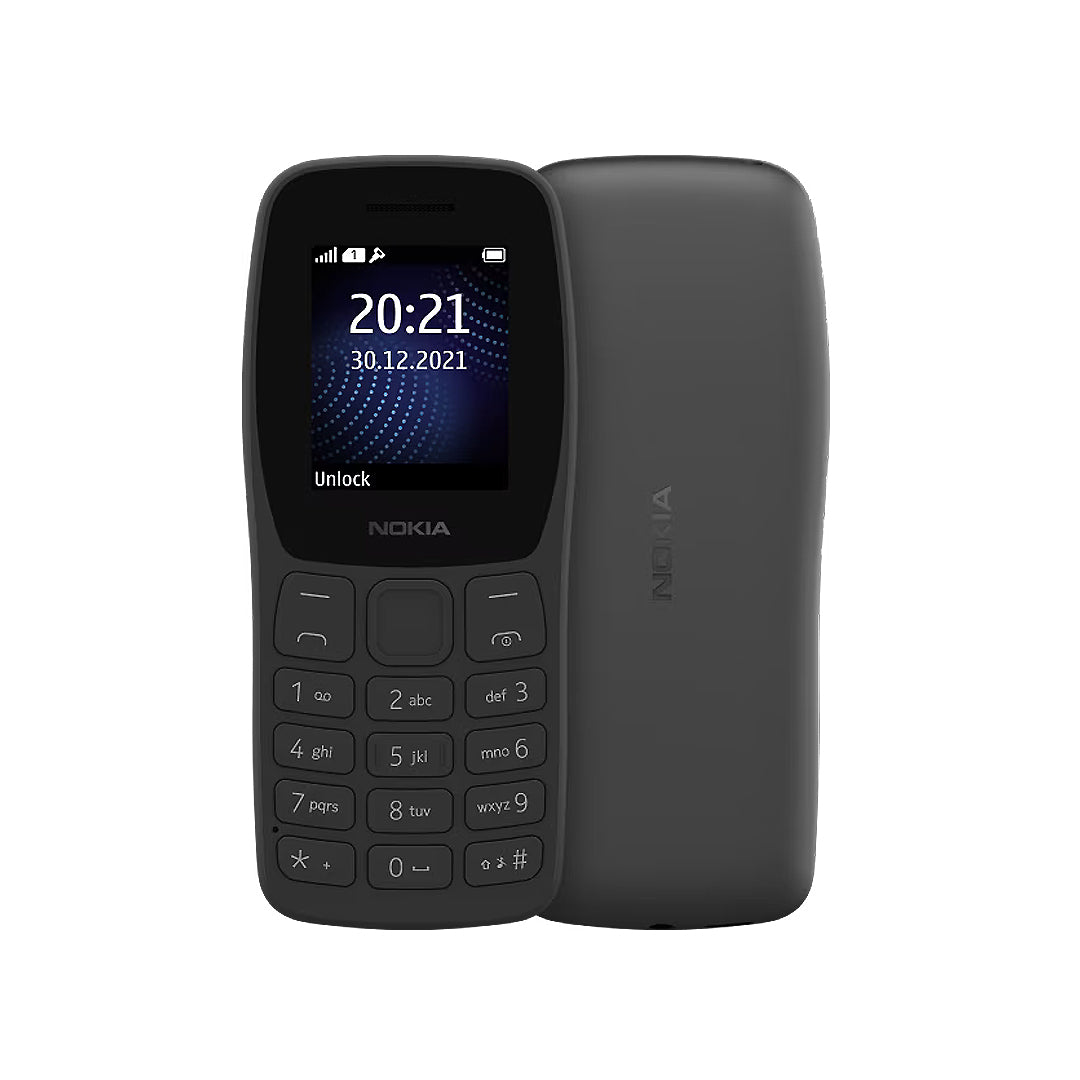 Nokia 105 Classic | Single SIM Keypad Phone with Built-in UPI Payments, Long-Lasting Battery, Wireless FM Radio, without Charger | Charcoal