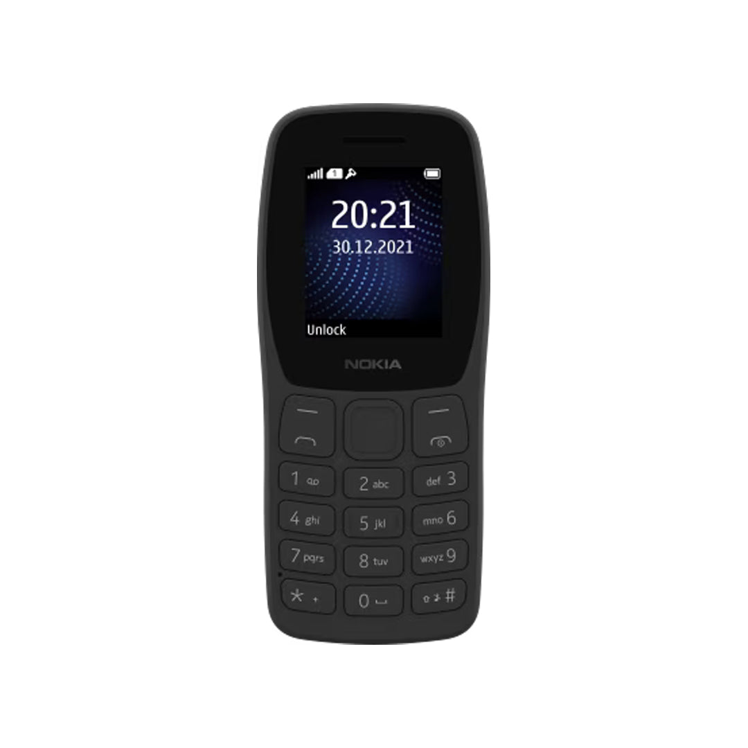 Nokia 105 Classic | Single SIM Keypad Phone with Built-in UPI Payments, Long-Lasting Battery, Wireless FM Radio, without Charger | Charcoal