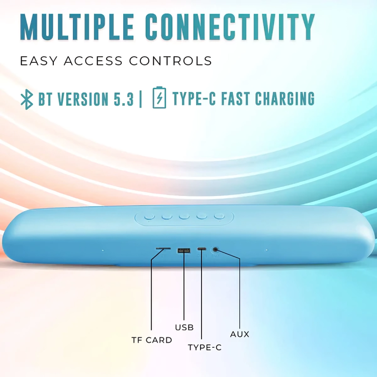 Musi Bar VI Portable 16W BT Soundbar Blue (LSB-609 )